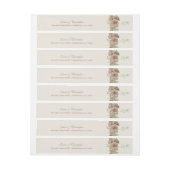 Ginkgo Watercolor Floral Wedding Rücksendeadresse (Bogen)