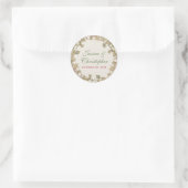 Ginkgo Watercolor Floral Wedding Sticker (Tasche)