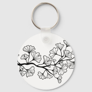 Ginkgobaum mit Blätter Schlüsselanhänger