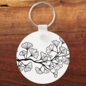 Ginkgobaum mit Blätter Schlüsselanhänger (Vorderseite)