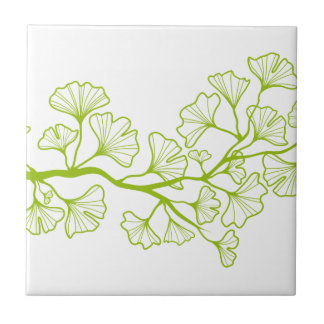 Ginkgobaum mit grünem Blätter Fliese