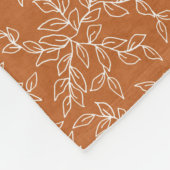 Ginkgos auf Ocean Blue mit Terracotta Blanket Fleecedecke (Ecke)