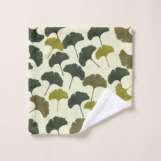 Ginko Bilbao Blätter Badhandtuch Set (Waschlappen)