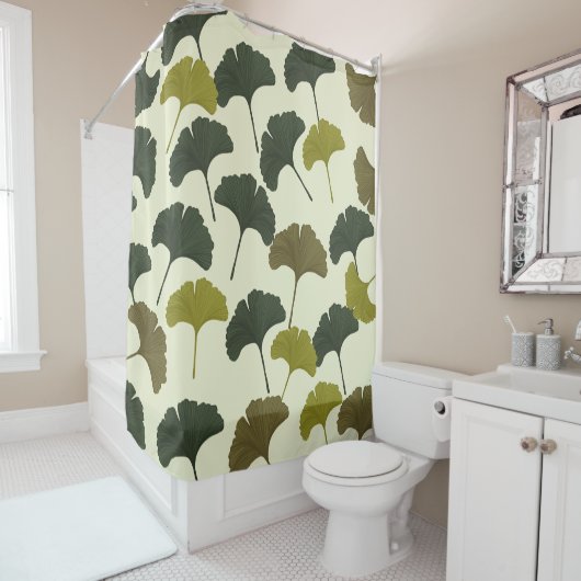 Ginko Bilbao Blätter Duschvorhang (Beispiel)