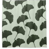 Ginko Bilbao Blätter Duschvorhang (Vorderseite)