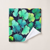 Ginko-Biloba-Blätter Badhandtuch Set (Waschlappen)