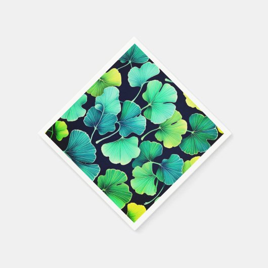 Ginko-Biloba-Blätter Serviette (Ecke)