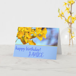 Ginko Biloba Grußkarte Karte