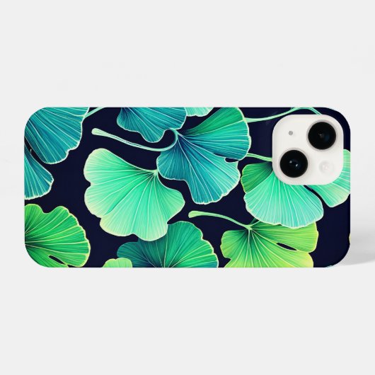 Ginko biloba leaves iPhone hülle (Rückseite (Horizontal))