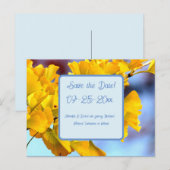 Ginko Biloba Save the Date Postkarte (Vorne/Hinten)