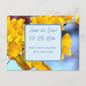 Ginko Biloba Save the Date Postkarte (Vorderseite)