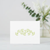 Ginko Blätter Postkarte (Stehend Vorderseite)