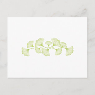 Ginko Blätter Postkarte