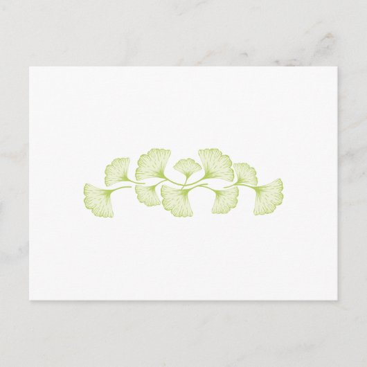 Ginko Blätter Postkarte (Vorderseite)