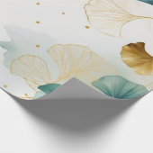 Ginko Luxus Gold Line Geschenkpapier (Ecke)