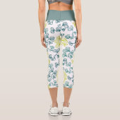 Ginkoblätter Capri Leggings (Rückseite)