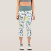 Ginkoblätter Capri Leggings (Vorderseite)
