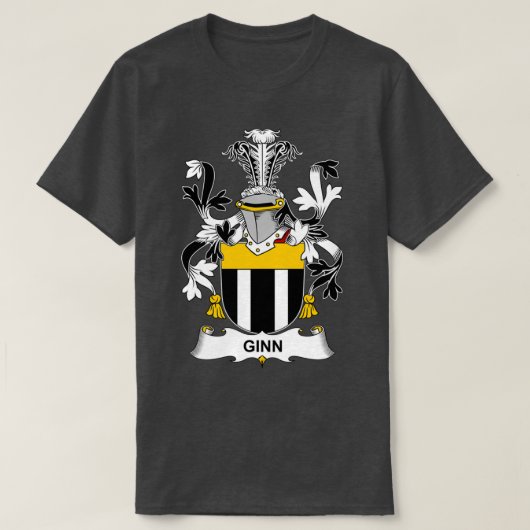 Ginn Coat of Arms Family Crest T-Shirt (Design vorne)