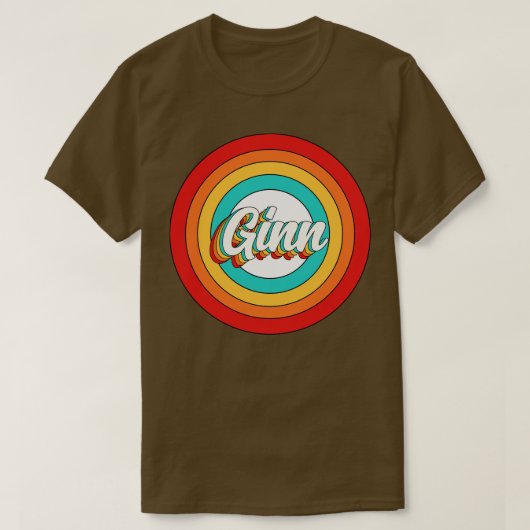 Ginn Name Shirt Vintag Ginn Circle (Design vorne)