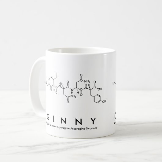 Ginny Peptid-Namen-Tasse Kaffeetasse (Vorderseite Links)