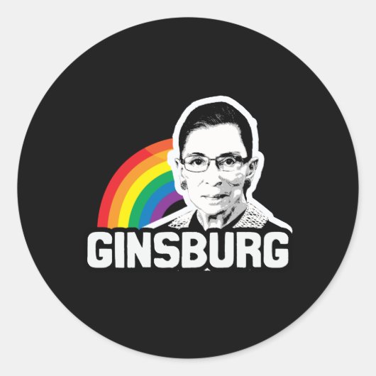 Ginsburg Pride Runder Aufkleber (Vorderseite)
