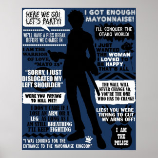 Gintama Hijikata Toshiro Quotes Poster