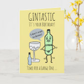 Gintastic ist es Ihr Geburtstag kundengerecht Karte (Gelbe Blume)