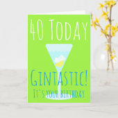 Gintastic Personalisiert Happy Birthday Age Karte (Gelbe Blume)