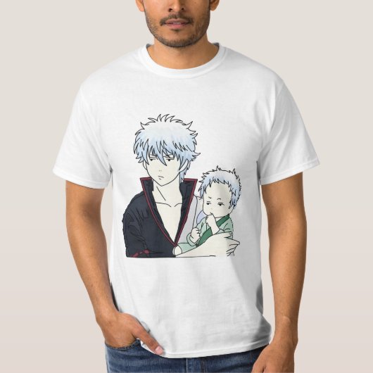 Gintoki mit Baby T-Shirt (Vorderseite)