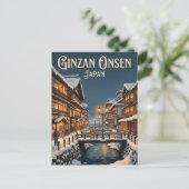 Ginzan Onsen Japan Postkarte (Stehend Vorderseite)
