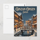 Ginzan Onsen Japan Postkarte (Vorne/Hinten)