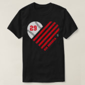 Gio Urshela Baseball Striped Heart Gameday T-Shirt (Design vorne)