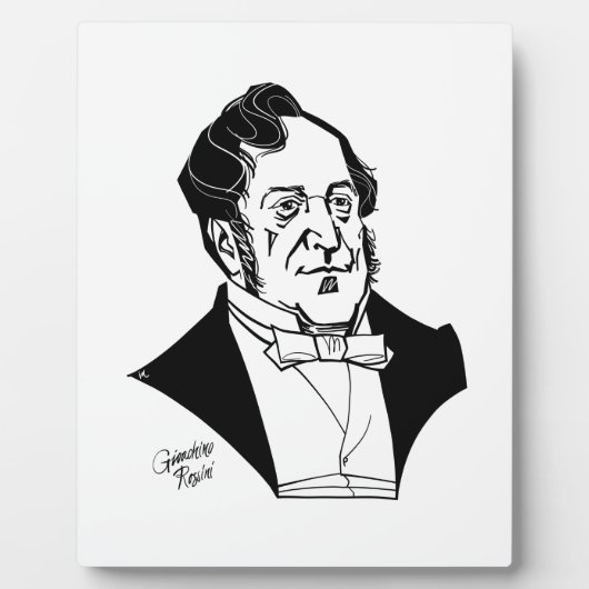 Gioachino Rossini Fotoplatte (Vorderseite)