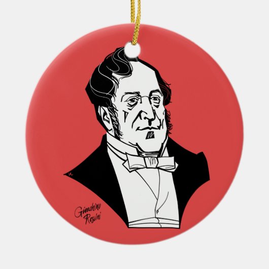 Gioachino Rossini Keramik Ornament (Vorne)