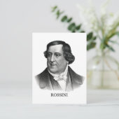 Gioachino Rossini, schwarz Postkarte (Stehend Vorderseite)