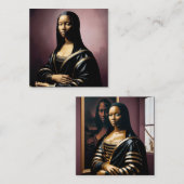 Gioconda Afro Quadratische Visitenkarte (Vorne/Hinten)