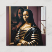 Gioconda Afro Quadratische Visitenkarte (Rückseite)