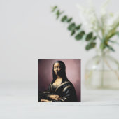 Gioconda Afro Quadratische Visitenkarte (Stehend Vorderseite)