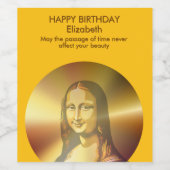 Gioconda Mona Lisa Leonardo Da Vinci Art Weinetikett (Einzelnes Label)