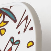 giometrisches Mosaik, Mandala-Muster Pickleball Schläger (Linke Seite)