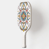 giometrisches Mosaik, Mandala-Muster Pickleball Schläger (Links)