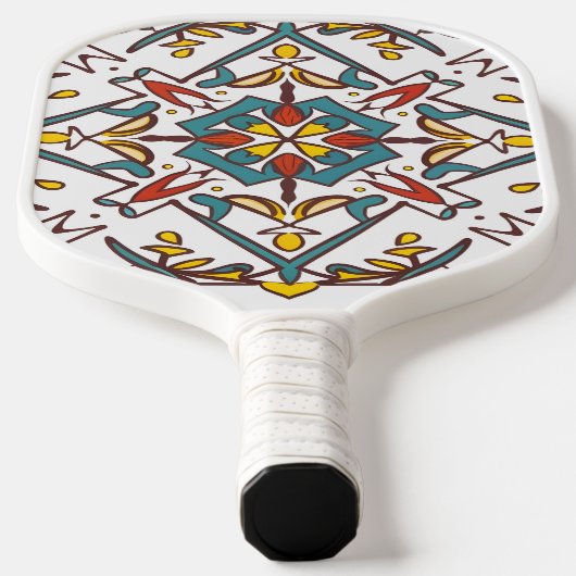 giometrisches Mosaik, Mandala-Muster Pickleball Schläger (Ablage )