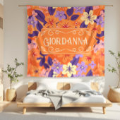 Giordanna Moderne blumenfarbene Blüten Fleecedecke