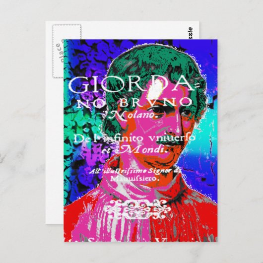 Giordano Bruno Esoteric Occult Astrologie Italieni Postkarte (Vorne/Hinten)