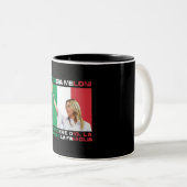 Giorgia Meloni - Gott, Familie und Land Italien Zweifarbige Tasse (VorderseiteRechts)
