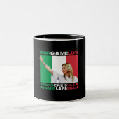 Giorgia Meloni - Gott, Familie und Land Italien Zweifarbige Tasse (Mittel)