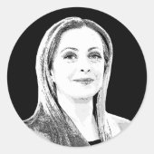 Giorgia Meloni Runder Aufkleber (Vorderseite)