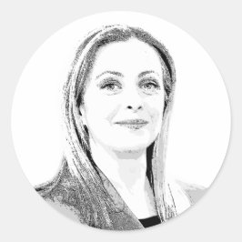 Giorgia Meloni Runder Aufkleber