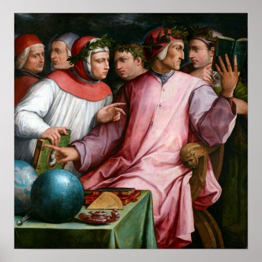 Giorgio Vasari Six Toskanische Dichter Poster (Vorne)