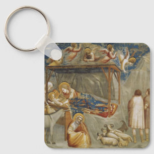 Giotto di Bondone Die Geburt Christi Fine Art Coll Schlüsselanhänger